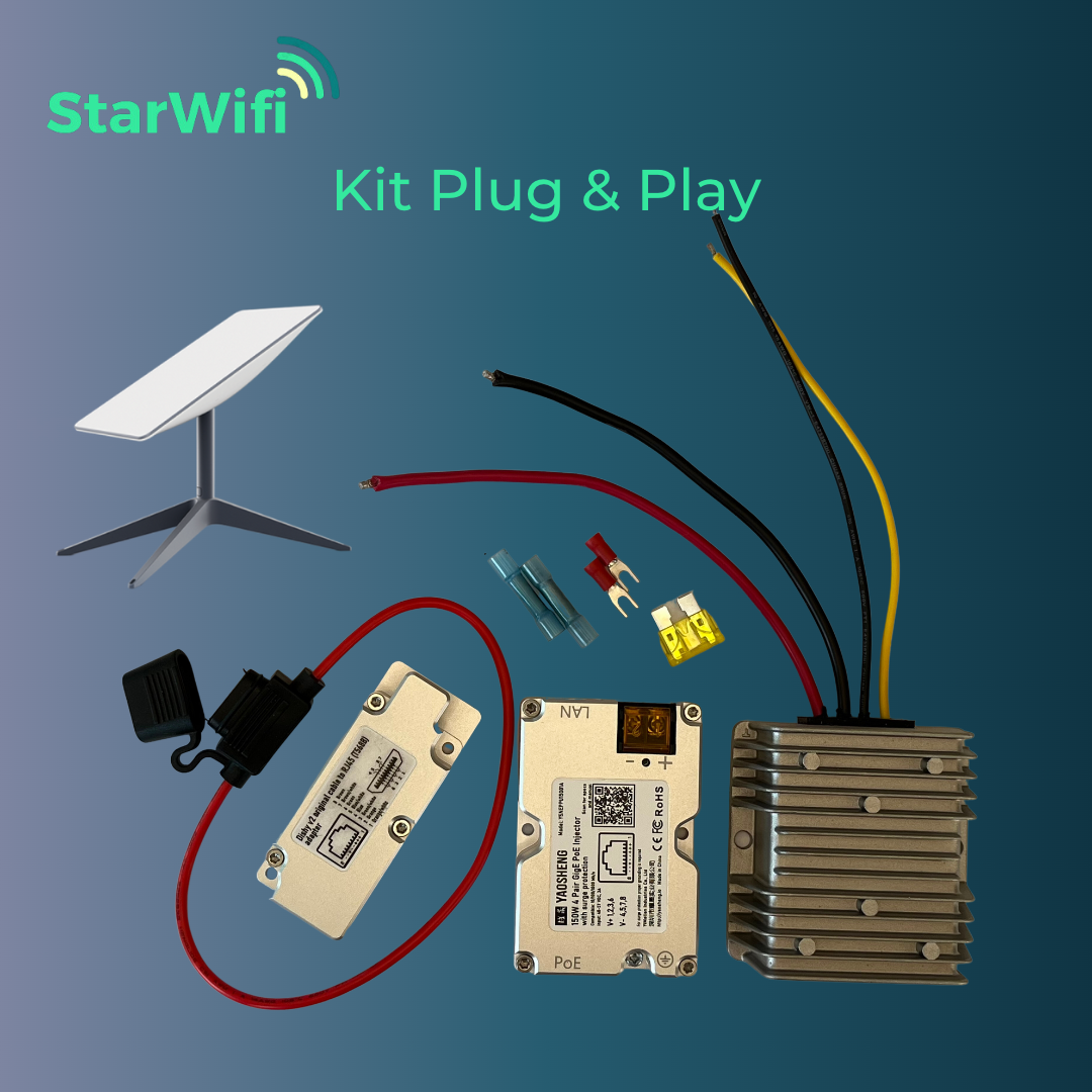 StarWifi Plug & Play Kit – Starlink-kompatibles 12V-Netzteil