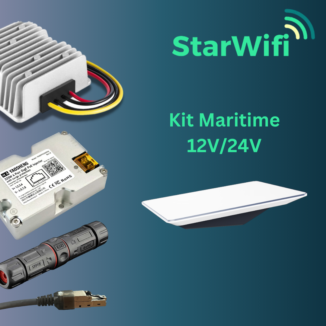 StarWifi Kit Maritime - Voeding 12V/24V compatibel met Starlink High Performance