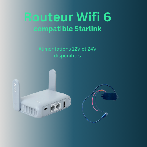 12V Wifi 6 router Starlink gen 2, gen 3, Mini and High Performance antenna compatible