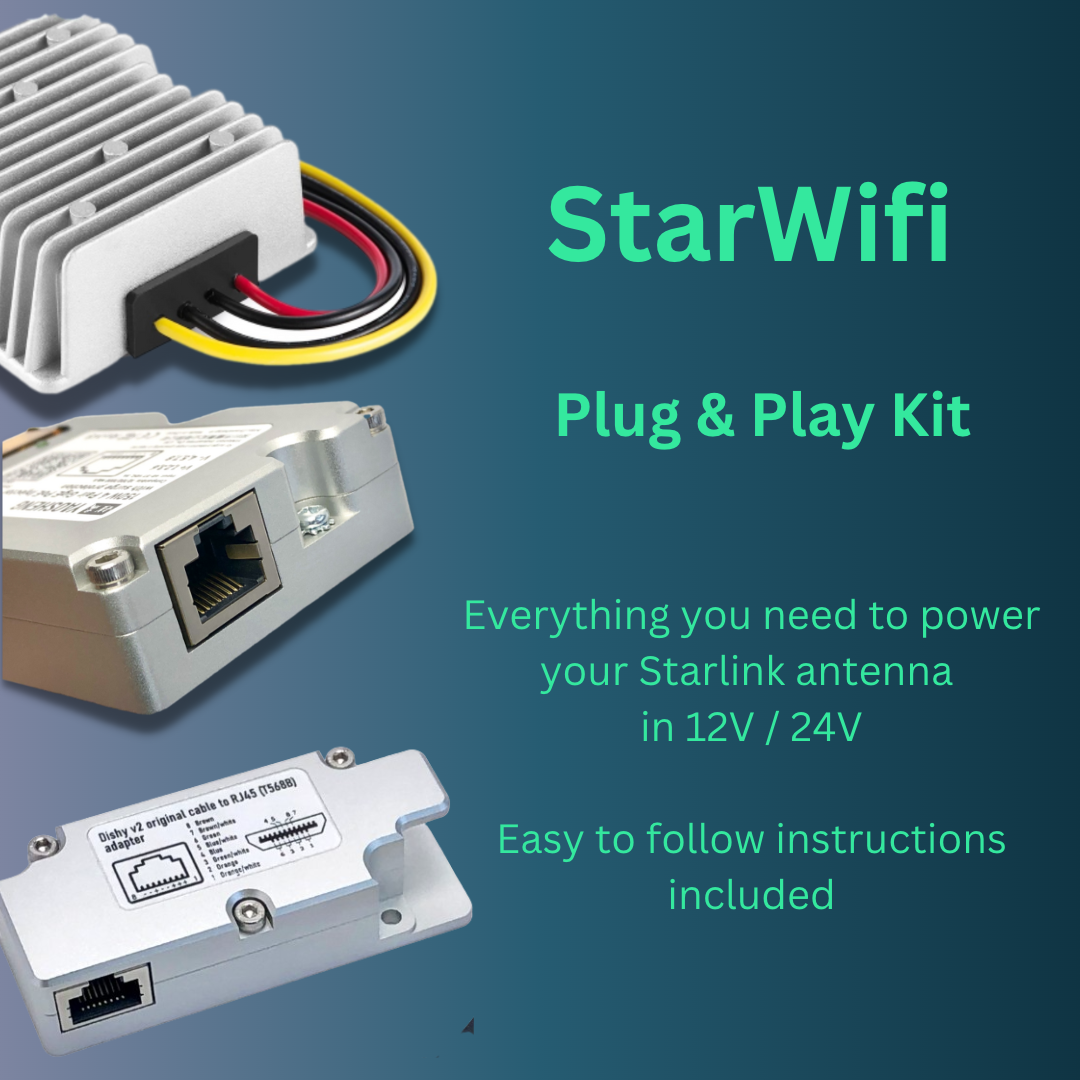 StarWifi Plug & Play Kit - Starlink V2 compatible 12V Power Supply