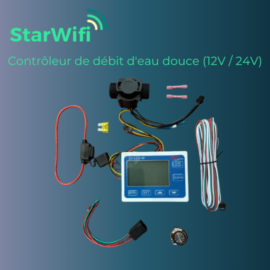 Contrôleur de débit d'eau douce (12V / 24V)