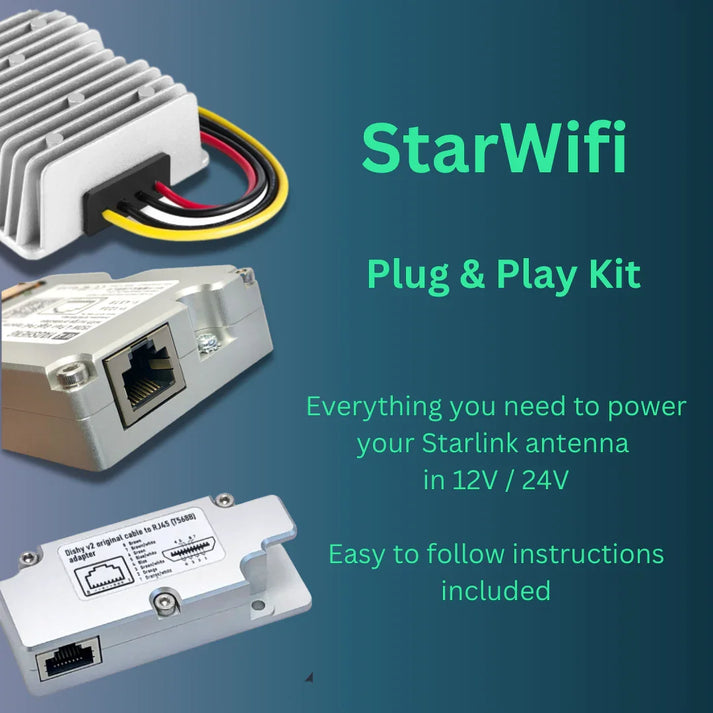 StarWifi Plug & Play Kit - Starlink V2 compatible 12V Power Supply